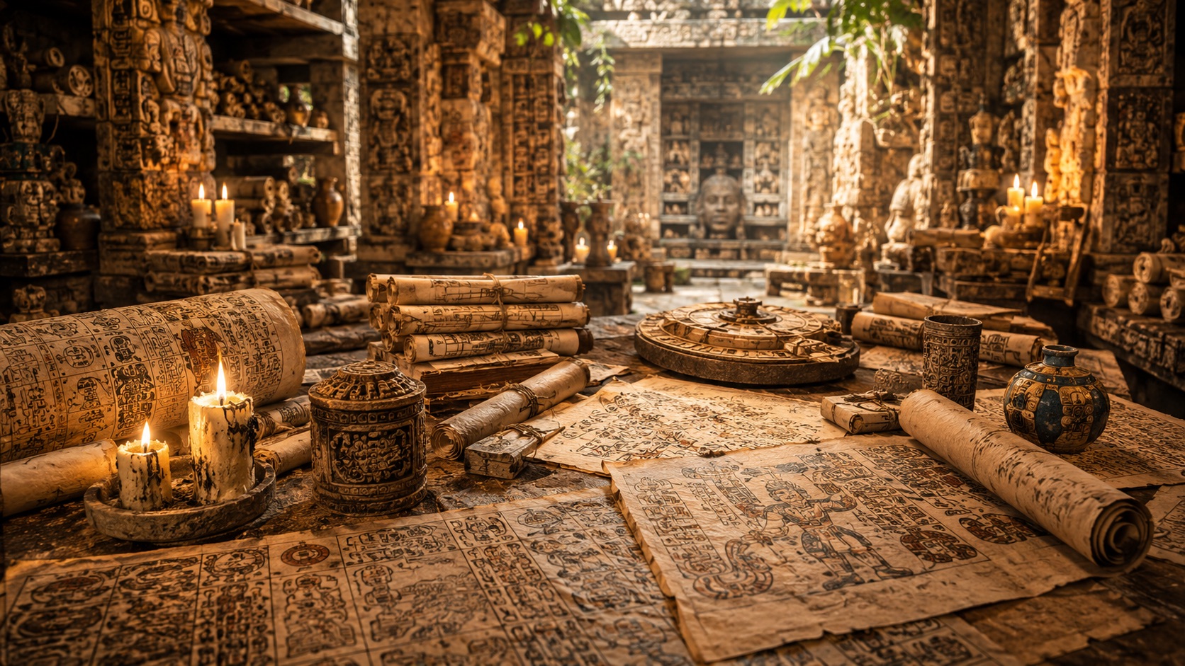 Biblioteca de conocimiento maya